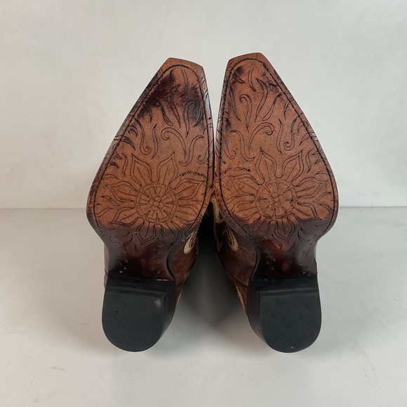 Tony Lama Cassidy & Santa Fe Cowgirl Boots 5 B Tooled Inlay (2) Pair - Picture 3 of 16